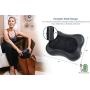 Zyllion Shiatsu Back & Neck Massager – Cordless Rechargeable Kneading Body Massage Pillow with Heat - Black (ZMA-13RB-BK)