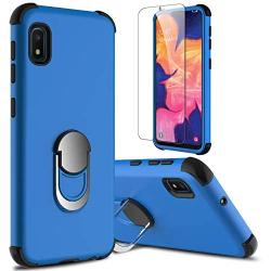 lovpec Galaxy A10e Case with Soft TPU Screen Protector, Ring Magnetic Holder Kickstand Shockproof Protective Phone Cover Case for Samsung Galaxy A10e 5.8 inches (Blue)