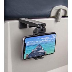 Universal Airplane in Flight Phone Mount. Handsfree Phone Holder with Multi-Directional Dual 360 Degree Rotation. Use As Phone Stand, Handheld, Mount On Table Or Cabinet. US Patent: US10,272,847 B1