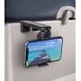 Universal Airplane in Flight Phone Mount. Handsfree Phone Holder with Multi-Directional Dual 360 Degree Rotation. Use As Phone Stand, Handheld, Mount On Table Or Cabinet. US Patent: US10,272,847 B1