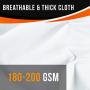 LuxeCollection 100% Pure White Cotton Cloth Fabric by The Yard for Sewing, Embroidery, Quilting, and DIY Arts and Crafts, Premium Quality with Plush Thickness, Includes White Sew Thread and Elastic