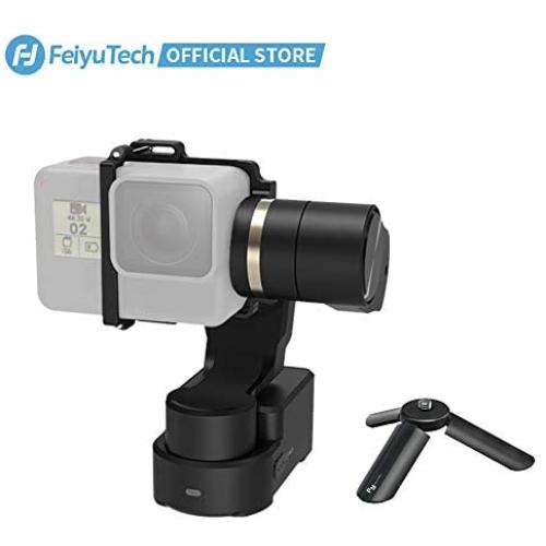 FeiyuTech WG2X 3-Axis Gimbal for GoPro Hero 8/7/6/5/4/3 Wearable Stabilizer Bike Bicycle/Helmet/Car Mounting Gimble for Action Camera Replace with Hero 8 Adapter to Work with Hero 8 Camera