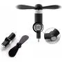 Mini Phone Fan, Wuedozue 180 Rotating Portable Cool Cooler Mobile Phone Fan Compatible with iPhone 11/11 Pro/11 Pro Max/X/Xs/Xr / 8/8 Plus / 7/7 Plus / 6 / 6s / iPad and More (Black)