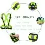 HYCOPROT 2 Pack Safety Vest Reflective Gear with High Visibility Adjustable Straps for Running, Jogging, Cycling, Hiking, Walking, Multicolor Optional (Orange)