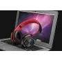 Wireless Headset with Mic, Foldable Bluetooth Headphone with 3.5mm Audio Jack, Built-in Noise Cancelling Microphone, Support for Plug-in Card, for PC, Phone(Black+red)
