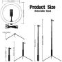 Kikunum 10.2" Selfie Ring Light Dimmable with Tripod Stand and Cell Phone Holder, Mini Led Camera Ring Light for Live