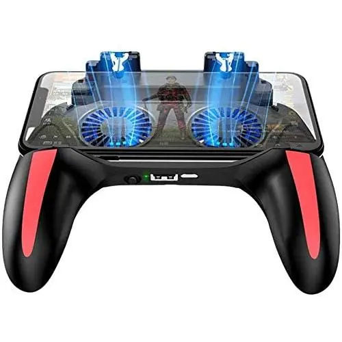 AZUOYI H10 Double Fan Cooling Mobile Gamepad, Rules of Survival Gaming Joysticks with Sensetive Shooting Feel, Compatible with 4.7-6.0 Inch iOS & Android Phone Accessories AZUOYI H10 Double Fan Cooling Mobile Gamepad, Rules of Survival Gaming Joysticks with Sensetive Shooting Feel, Compatible with 4.7-6.0 Inch iOS & Android Phone Accessories