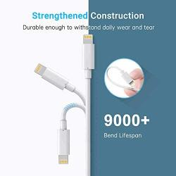 Alimu USB Wall Charger Adapter Plug and Cable Compatible with iPhone 11 / X / 8 Plus / 7 Plus/XS/XR/XS Max /6s/6 Plus/6s Plus/5/5s/5c, iPods and iPads (2 Pack)