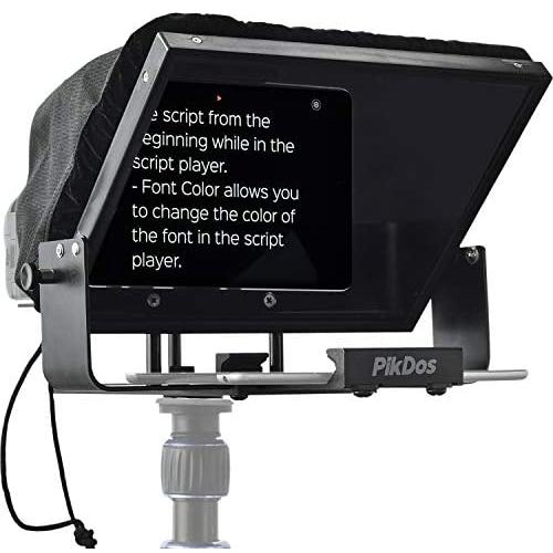 Portable Adjustable Ipad Teleprompter Kit for iPhone Tablet Smartphone 12 Inch Beam Splitter Glass with Carry Case No Assembly Required