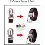 Mens Belt, Bulliant Leather Reversible Belt 1.25" For Mens Dress Casual Golf Belt,One Reverse for 2 Colors