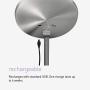 simplehuman 5" Round Mini Travel Sensor Makeup Mirror, 10x Magnification, Rechargeable, Rose Gold Stainless Steel