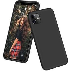 DTTO iPhone 11 Case, [Romance Series] Full Covered Shockproof Silicone Cover [Enhanced Camera and Screen Protection] with Honeycomb Grid Pattern Cushion for Apple iPhone 11 6.1” 2019, Black