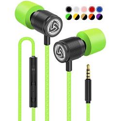 Wired Earbuds - LUDOS Ultra in Ear Headphones with Microphone, Earphones with Mic and Volume Control, Memory Foam, Reinforced Cable, Bass Compatible with iPhone, Apple, iPad, Computer, Laptop, PC