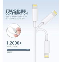 MFi Certified iPhone Charger Cable - Novtech 3Pack 3FT Lightning Cable - iPhone USB Charging Cable for iPhone 11 Pro XR Xs Max X 8 Plus 7 Plus 6S Plus 6 Plus 5S 5C 5 SE iPod iPad Air Pro - White