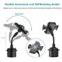 Car Cup Holder Phone Mount, Adjustable Gooseneck Cupholder Cell Phone Cradle with 360° Rotatable Holder for iPhone XR Xs XS Max X 8 7 7 Plus 6s/ Samsung Galaxy S10 S9 S8 S7/ Note 9 8, Huawei, GPS etc