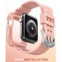 SUPCASE [Unicorn Beetle Pro] Case for Apple Watch 4 / Watch 5 [44mm], Rugged Protective Case with Strap Bands for Apple Watch Series 4 2018 / Series 5 2019 Edition (BBPink)