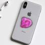 Gorgeous Agate Crystal Druzy Quartz Phone Grip Phone Holder for Smart Phones and Tablets (Pink)