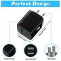 X-EDITION USB Wall Charger, 4-Pack 2.1A Dual Port USB Cube Power Adapter Wall Charger Plug Charging Block Compatible with Phone Xs Max/Xs/XR/X/8/7/6S/6 Plus, Pad, Samsung, Android Phone (Black)