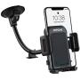 Windshield Phone Mount Holder, Mpow Upgraded Phone Holder for Car Windshield, Long Arm Washable Suction Cup Car Cradle Compatible with iPhone 11 Pro Max, XS Max, XS, XR/X/8/7/6 Plus Etc