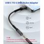 USB Type C to 3.5mm Female Headphone Jack Adapter, JSAUX USB C to Aux Audio Dongle Cable Cord Compatible with Pixel 4 3 2 XL, Samsung Galaxy S20 Ultra Z Flip S20+ Note 10 S10 S9 Plus, iPad Pro(Black)