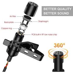 Microphone Professional for Android Type-C Lavalier Lapel Omnidirectional Condenser Mic Phone Audio Recording Easy Clip-on Mic for YouTube, Interview, Conference for Type-C Interface Device（6.6ft）