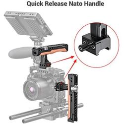 SMALLRIG Camera NATO Handle Top Handle Grip with Anti-Off Designed Cold Shoe Mount and Built-in Hex Spanner for DSLR Camera, Camera Cage - HTN2362