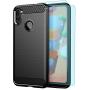 Huness Galaxy A11 Case with HD Screen Protector [ 2 Packs ] Frosted Slim Case for Samsung Galaxy A11 Phone (Black)