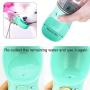 Portable Dog Water Bottle with Collapsible Bowl, FineGood 2.76" Big Trough 12OZ Leak Proof Pet Travel Drinking Bottle for Small Cat Puppy for Outdoor Hiking Walking