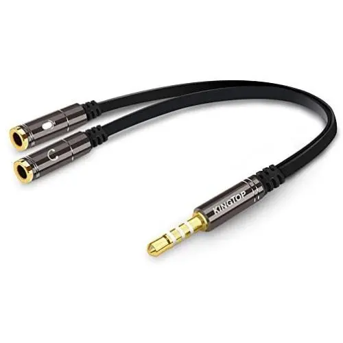 Kingtop 3.5mm Combo Audio Adapter Cable for PS4,Xbox One S,Tablet,Mobile Phone,PC Gaming Headsets and New Version Laptop Kingtop 3.5mm Combo Audio Adapter Cable for PS4,Xbox One S,Tablet,Mobile Phone,PC Gaming Headsets and New Version Laptop