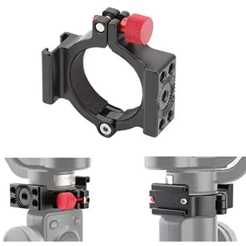 AFVO Ring Clamp with Cold Shoe for Zhiyun Smooth 4 Applied to Microphone LED Light AFVO Ring Clamp with Cold Shoe for Zhiyun Smooth 4 Applied to Microphone LED Light