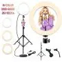 10’’ LED Ring Light with Stand and Phone Holder, Peteme Selfie Halo Light for Photography/Makeup/Vlogging/Live Streaming, Compatible with Phones and Cameras 10’’ LED Ring Light with Stand and Phone Holder, Peteme Selfie Halo Light for Photography/Makeup/Vlogging/Live Streaming, Compatible with Phones and Cameras