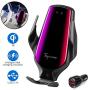 Smart Sensor Wireless Car Charger Mount, Automatic Clamping QC/QI 10W Fast Charging Car Charger Holder Compatible with iPhone 11/Xs/Xs Max/XR/X /8,Samsung Galaxy Note 9/ S9/ S9+/ S8 etc(Black)