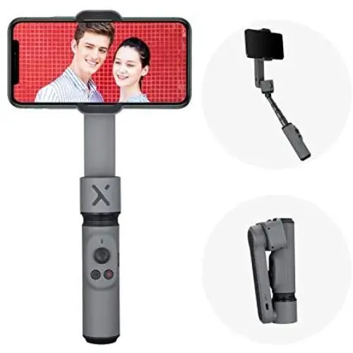 ZHIYUN Smooth-X Gimbal Stabilizer for iPhone Smartphone, Extendable Selfie Stick, Foldable Handheld iPhone Gimbal, Vlog & YouTube Video, Face/Object Tracking, Bluetooth Remote, Gesture & Zoom - Gray ZHIYUN Smooth-X Gimbal Stabilizer for iPhone Smartphone, Extendable Selfie Stick, Foldable Handheld iPhone Gimbal, Vlog & YouTube Video, Face/Object Tracking, Bluetooth Remote, Gesture & Zoom - Gray