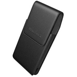 Reiko Mobile Vogue Premium Eco-Friendly Leather Phone Pouch Belt Clip Holster Compatible with iPhone/Galaxy/Stylo/Android Phone with Protective Case on (Black-MV385, 6.1 x 3.2 x 0.7 in)