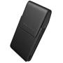 Reiko Mobile Vogue Premium Eco-Friendly Leather Phone Pouch Belt Clip Holster Compatible with iPhone/Galaxy/Stylo/Android Phone with Protective Case on (Black-MV385, 6.1 x 3.2 x 0.7 in)