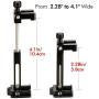 Ulanzi ST-03 Metal CNC Made Adapter Mobile Phone Holder Cold Shoe Mount,Cell Phone Tripod Holder Clip Adapter and Arca-Style Quick Release Plate for 4.3in to 7in Screen Smartphone (Red)