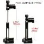 Ulanzi ST-03 Metal CNC Made Adapter Mobile Phone Holder Cold Shoe Mount,Cell Phone Tripod Holder Clip Adapter and Arca-Style Quick Release Plate for 4.3in to 7in Screen Smartphone (Red)