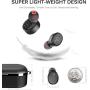 TOZO T10 Bluetooth 5.0 Wireless Earbuds with Wireless Charging Case IPX8 Waterproof TWS Stereo Headphones in Ear Built in Mic Headset Premium Sound with Deep Bass for Sport Black(Renewed)