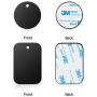 Mount Metal Plates Replacement Kits with 3M Adhensive for magnetic Car Mount Phone Holder 4 Pack (2 Rectangle 2 Round)
