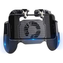 AZFUNN Mobile Game Controller with Charger Cooling Fan for PUBG L1R1 Mobile Game Trigger Joystick