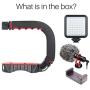 ULANZI Video Stabilizing Handle Grip Kit,U-Grip Pro + by-MM1 Microphone + W49 LED Video Light + Phone Clip for iPhone 11 Pro Max X XS 8 Plus Samsung Google Smartphone Gopro 8 Canon Nikon Sony Cameras