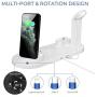 Wireless Charger, QI-EU 3 in 1 Qi-Certified Fast Charging Station for iWatch AirPods Pro, Wireless Charging Stand Compatible for iPhone 11/11Pro/11Pro Max/XR/Xs/Xs Max/X/8/8Plus Samsung Galaxy S20/S10