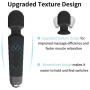 Cordless Wand Massager Handheld Therapeutic Vibrating Power for Travel Gift Magic Stress Away Suit for Muscle Aches and Personal Sports Recovery Waterproof Powerful Massager (Black)