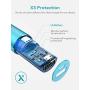 Lipstick Battery Charger 3350mAh Xcentz, Mini Portable Charger Compact External Battery Premium Aluminum with Flashlight Pocket Power Bank Phone Charger for iPhone Samsung Android Smartphone(Blue)