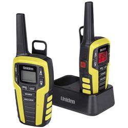 Uniden SX407-2CKFHS, Up to 40 Mile Range, Emergency Two-Way Radio Walkie Talkies, Built-in FM Radio, LED Flashlight & Strobe Light, NOAA Weather Alerts, Includes 2 Headsets & Dual Charging Cradle