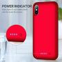 Trswyop Battery Case for iPhone Xs Max, 7800mAh Portable Charging Case for iPhone Xs Max Rechargeable External Battery Pack Extended Battery Protective Charger Case(6.5 inch)-Red