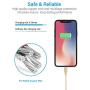 Lightning Cable Apple Certified - Quntis iPhone Charger 3Pack 3ft 6ft 10ft Nylon Braided USB Fast Charging Cord Compatible with iPhone 11 Pro X Xs Max XR 8 7 6 Plus iPad Pro Airpods and More, Gold