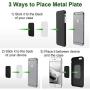 Universal Metal Plates with 3M Adhesive for All Magnetic Car Mounts, Cell Phone, Tablet Holder, Cradle-Less, Air Vent Mount, 6 Rectangular, 6 Round, Black
