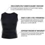 Roseate Mens Body Shaper Hot Sweat Workout Tank Top Slimming Sauna Vest Neoprene Compression Thermal Shirt