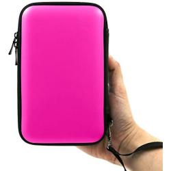 ADVcer 3DS Case, EVA Waterproof Hard Shield Protective Carrying Case with Detachable Hand Wrist Strap for Nintendo New 3DS XL, New 3DS, 3DS, 3DS XL, 3DS LL, DSi, Dsi XL, DS, DS Lite or 2DS XL, Fuchsia